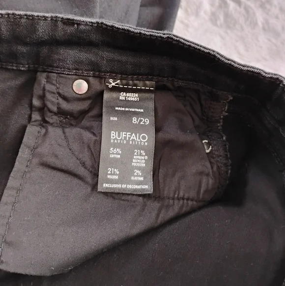 NWOT Buffalo David Bitton Alyssa Black High-Rise Straight Leg Jeans - Picture 5 of 5